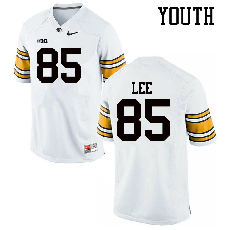 Youth #85 Logan Lee Iowa Hawkeyes College Football Jerseys Sale-White